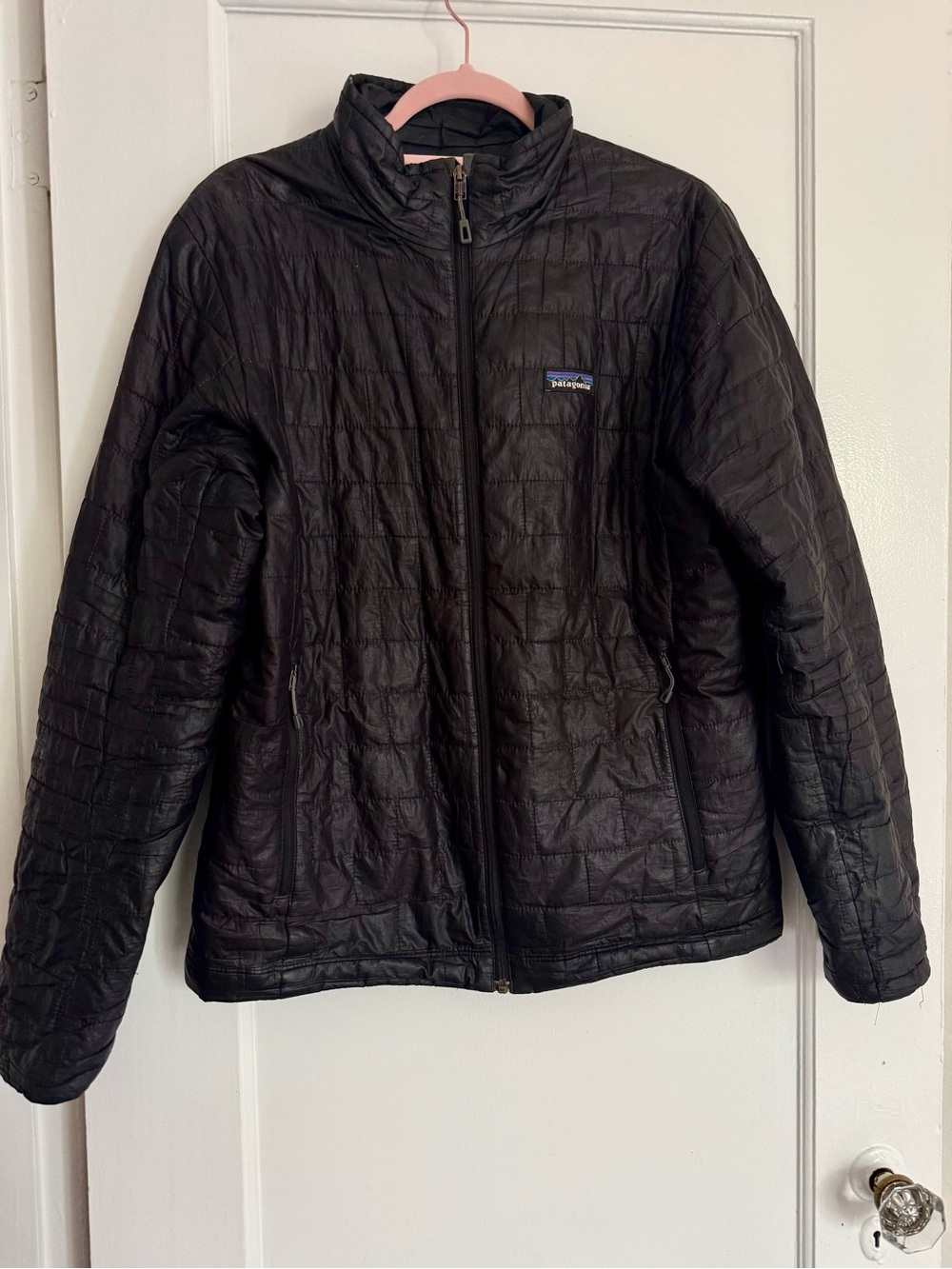Men’s Patagonia Nano Puff Black Quilted Jacket with Zip Front in Medium